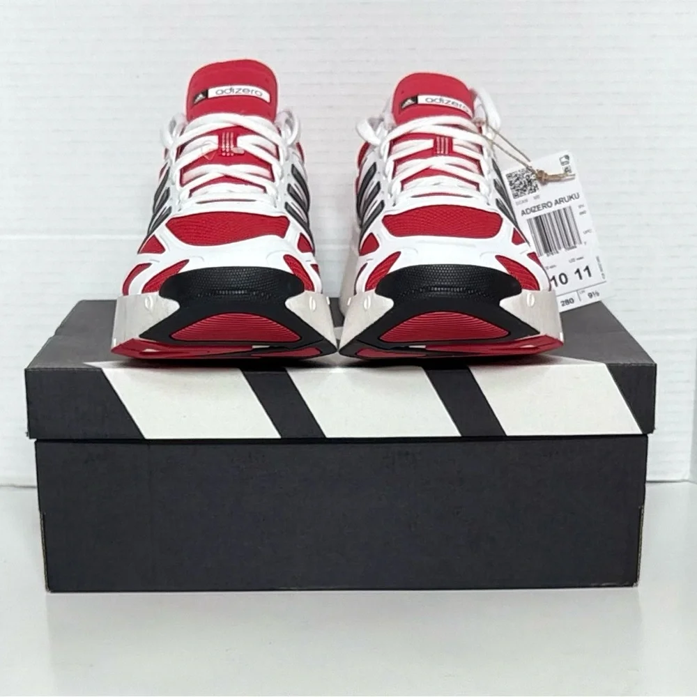 NEW Adidas Men's Adizero Aruku White Pure Ruby shoes sneakers JI0308 Size US 10